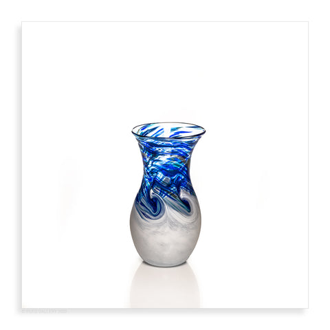 Small Straight White Wave Vase - Pueo Gallery